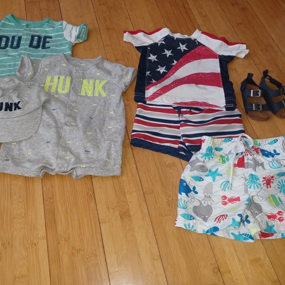 Infant boys 0-6 months summer bundle